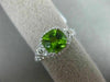 WIDE 1.70CT DIAMOND & AAA PERIDOT 14KT WHITE GOLD OPEN FILIGREE ENGAGEMENT RING