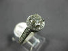 ESTATE LARGE 1.98CT DIAMOND 18KT WHITE GOLD 3D CLASSIC FILIGREE ENGAGEMENT RING