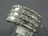 WIDE 2.26CT DIAMOND 18KT WHITE GOLD MULTI ROW ROUND & BAGUETTE ANNIVERSARY RING