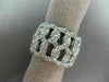 ESTATE LARGE 1.0CT DIAMOND 14K WHITE GOLD 3D INFINITY LOVE KNOT ANNIVERSARY RING