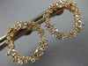 ESTATE 1.39CT DIAMOND 18KT ROSE GOLD 3D CLUSTER OPEN CIRCULAR FUN STUD EARRINGS