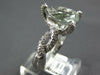 LARGE 2.93CT DIAMOND & GREEN AMETHYST 14K WHITE GOLD 3D PEAR SHAPE INFINITY RING