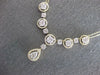 2.03CT DIAMOND 14KT YELLOW GOLD 3D CLUSTER SQUARE TEAR DROP BY THE YARD NECKLACE