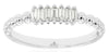 ESTATE .10CT DIAMOND 14KT WHITE GOLD 3D CLASSIC BAGUETTE 7 STONE BEADED FUN RING