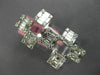 EXTRA LARGE 1.18CT ROUND & BAGUETTE DIAMOND 18KT WHITE GOLD 3D MULTI SQUARE RING