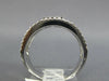 WIDE .89CT DIAMOND AAA EMERALD 14KT WHITE GOLD ROUND & PRINCESS ANNIVERSARY RING