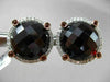 ESTATE 27.01CTW AAA SMOKY BLUE TOPAZ & DIAMOND 14KT WHITE GOLD CLIP ON EARRINGS