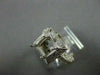 ESTATE .80CT DIAMOND 14K WHITE GOLD SQUARE HALO SEMI MOUNT ENGAGEMENT RING #1036