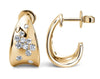 .59CT DIAMOND 14K YELLOW GOLD ROUND ETOILE CLUSTER UMBRELLA FUN HANGING EARRINGS