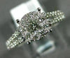 ESTATE .75CT ROUND DIAMOND 14K WHITE GOLD CLASSIC SOLITAIRE HALO ENGAGEMENT RING