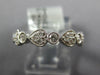 ESTATE .59CT DIAMOND 18KT WHITE GOLD 3D HEART SHAPE ETERNITY ANNIVERSARY RING