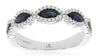 1.07CT DIAMOND & AAA SAPPHIRE 14KT WHITE GOLD MARQUISE 5 STONE ANNIVERSARY RING