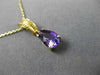 ESTATE .50CT AAA AMETHYST 14KT YELLOW GOLD 3D TEAR DROP FLOATING PENDANT #22991
