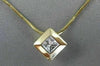 ESTATE PRINCESS DIAMOND ETOILE SOLITAIRE 14K GOLD FLOATING NECKLACE G VVS #14290