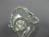ESTATE WIDE .95CT DIAMOND 18K WHITE GOLD 3D MULTI WAVE HORSE SHOE LUCKY FUN RING