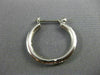 ESTATE .50CT DIAMOND 14K WHITE GOLD PAVE DOUBLE SIDED HOOP HUGGIE EARRINGS 17967