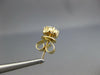ESTATE .56CT DIAMOND 18KT YELLOW GOLD 3D CLUSTER FLOWER INVISIBLE STUD EARRINGS