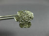 ESTATE LARGE .81CT DIAMOND 18KT WHITE GOLD 3D CLASSIC FLOWER CLIP ON EARRINGS