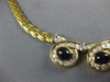 LARGE & LONG 16.0CT DIAMOND & AAA SAPPHIRE 18KT YELLOW GOLD LOVE KNOT NECKLACE