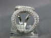 ESTATE LARGE 1.50CT DIAMOND 18K WHITE GOLD PAVE DOUBLE HORSE SHOE LUCKY FUN RING