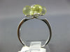 ESTATE 5.17CT DIAMOND & AAA GREEN AMETHYST 14KT WHITE GOLD 3D FLOWER FUN RING