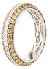 1.99CT DIAMOND & AAA YELLOW SAPPHIRE 18KT WHITE GOLD 3D ROUND ANNIVERSARY RING