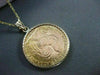 France 20 francs 1913 14K & 22K GOLD COIN WITH FRAME AND CHAIN BEAUTIFUL! #22303