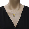 ESTATE .44CT DIAMOND 18KT WHITE AND YELLOW GOLD CLASSIC BUTTERFLY LOVE NECKLACE