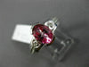 1.27CT DIAMOND & AAA PINK TOPAZ 14KT WHITE GOLD 3D SEMI FILIGREE ENGAGEMENT RING