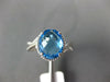 2.09CT DIAMOND & AAA BLUE TOPAZ 14K WHITE GOLD 3D OVAL & ROUND INFINITY FUN RING