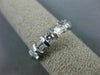 ESTATE .70CT ROUND & BAGUETTE DIAMOND 14KT WHITE GOLD ANNIVERSARY RING #18144