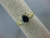 ESTATE 1.02CT DIAMOND & SAPPHIRE 14K YELLOW GOLD FLOWER ENGAGEMENT RING #11000