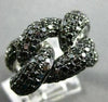 ESTATE WIDE 3.39CTW BLACK DIAMOND 14KT WHITE GOLD INFINITY FUN RING