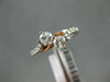 ESTATE .65CT DIAMOND 14KT WHITE & ROSE GOLD 3D TWO STONE SIDE BY SIDE LOVE RING