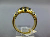 LARGE 3.62CT DIAMOND & AAA SAPPHIRE 18K YELLOW GOLD 3D ROUND & SQUARE CROWN RING