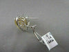 ESTATE 15.37CTW DIAMOND & YELLOW TOPAZ 14K WHITE GOLD FLOWER CLIP EARRINGS !!!