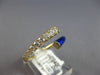 .43CT DIAMOND & BLUE ENAMEL 14KT YELLOW GOLD GRADUATING JOURNEY CRISS CROSS RING