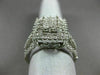 ESTATE LARGE 2.0CT DIAMOND 14KT WHITE GOLD 3D MULTI SHAPE CLUSTER PROMISE RING