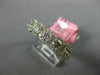 ESTATE 1.71CT WHITE & PINK DIAMOND 18K ROSE GOLD 7 STONE HALO ANNIVERSARY RING