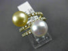 .60CT DIAMOND & AAA SOUTH SEA GOLDEN PEARL 18KT YELLOW GOLD 3D CRISS CROSS RING