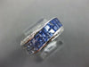 WIDE 2.72CT DIAMOND & AAA RAINBOW SAPPHIRE 14K WHITE GOLD CRISS CROSS LOVE RING
