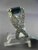 ESTATE LARGE 3.70CT DIAMOND & SAPPHIRE 18KT WHITE GOLD INFINITY ENGAGEMENT RING