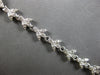 LARGE & LONG 1.5CT DIAMOND 14KT WHITE GOLD 3D DOUBLE HEART FLORAL BRACELET 28191