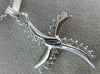 ESTATE LARGE .45CT DIAMOND 14KT WHITE GOLD 3D CLASSIC SWIRL CROSS PENDANT #3505