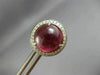 ESTATE LARGE 8.05CT DIAMOND & CABOCHON TOURMALINE 14KT WHITE GOLD HALO EARRINGS