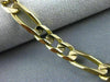 ESTATE LONG 14KT YELLOW GOLD CLASSIC SOLID ITALIAN FIGARO MEN'S BRACELET #19537