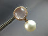LARGE 12.2CT DIAMOND & AAA PINK QUARTZ & SOUTH SEA PEARL 18KT ROSE GOLD EARRINGS