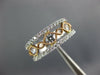 WIDE .87CT DIAMOND 18K WHITE & ROSE GOLD INFINITY SEMI ETERNITY ANNIVERSARY RING