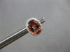 2.71CT DIAMOND & AAA PINK TOURMALINE 18KT WHITE GOLD OVAL & ROUND STUD EARRINGS