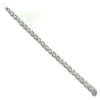 4.17CT DIAMOND 18K WHITE GOLD ROUND & BAGUETTE SQUARE & OVAL FUN TENNIS BRACELET